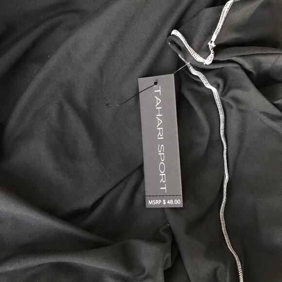 TAHARI Sport Black Long Sleeve  Logo Top Size : L  NWT  MSRP $48 - Picture 5 of 5